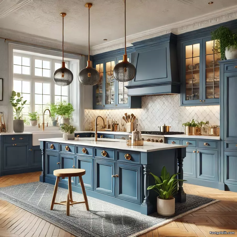 Blue Kitchen Cabinets