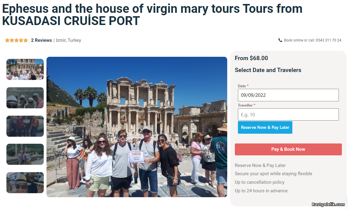 Ephesus and the house of virgin mary tours Tours from KUSADASI CRUİSE